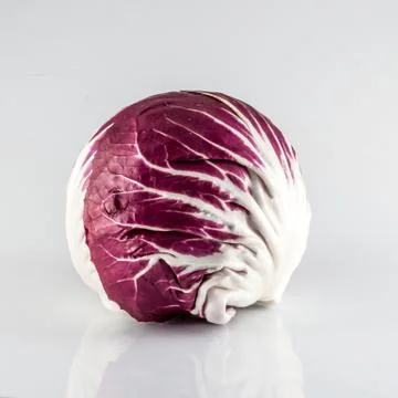 Isolated red chicory on white background Stock Photos