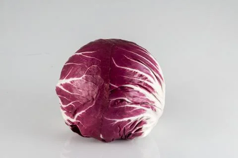 Isolated red chicory on white background Stock Photos