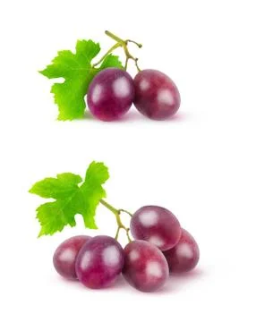 Isolated red grapes Stock Photos