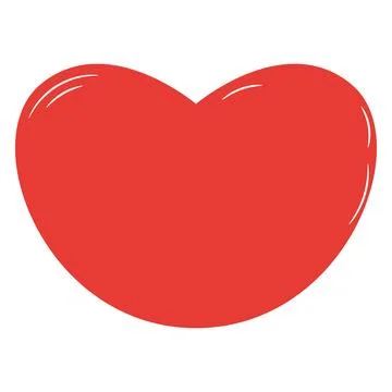 Isolated red heart shape pop art sketch Vector Stock Illustration