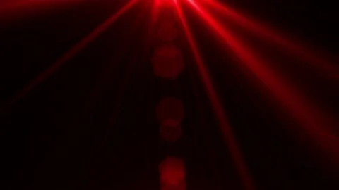 Isolated red light rays animation. Shine or sun effect on black screen. Glitt Stock Footage 144255366