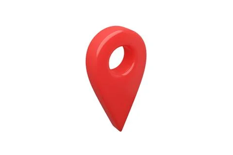 Isolated red map pointer on white background Stock Illustration