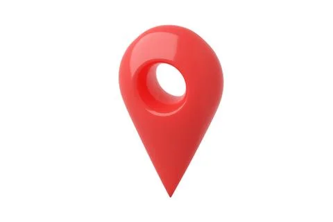 Isolated red map pointer on white background Stock Illustration