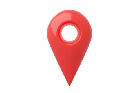 Isolated red map pointer on white background Stock Illustration
