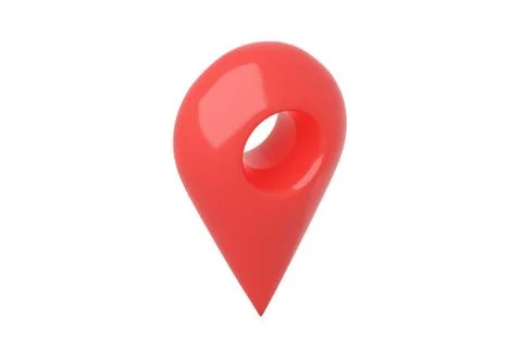 Isolated red map pointer on white background Stock Illustration