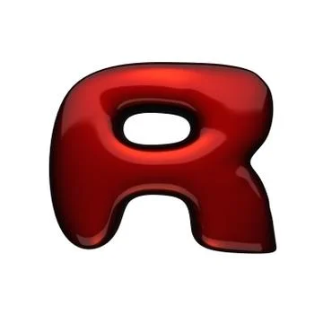 Isolated red metal figure Stock Illustration