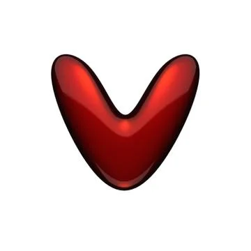 Isolated red metal figure Stock Illustration