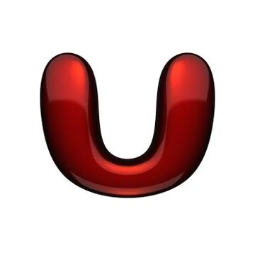 Isolated red metal figure Illustrazione stock