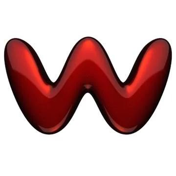 Isolated red metal figure Stock Illustration