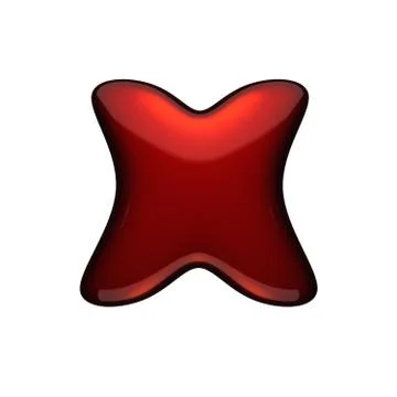 Isolated red metal figure Illustrazione stock