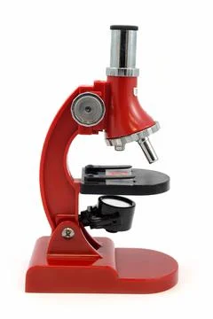 Isolated Red Microscope Stock Photos