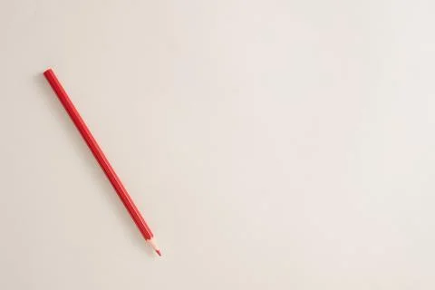 Isolated Red pencil with white background. Stock Photos