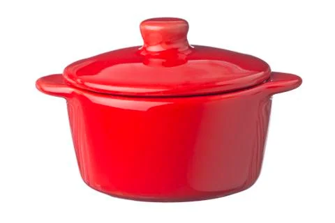 Isolated red pot Stock Photos