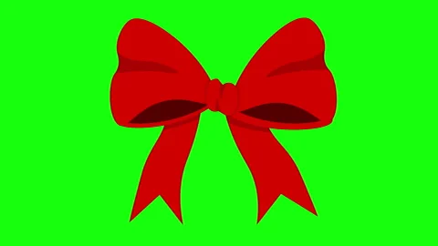 Isolated Red Ribbon Bow Stock Footage 255383603