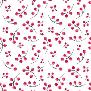 Isolated red ribes seamless pattern Stock Illustration