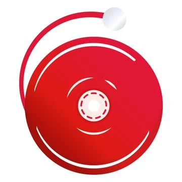 Isolated red round bell school supply icon Vector Stock Illustration