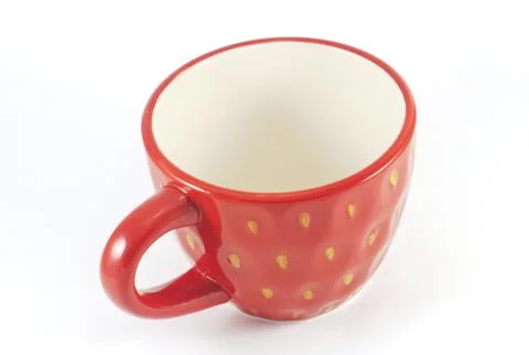 Isolated red tea cup Stock Photos