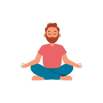 Isolated relaxed man Stock Illustration