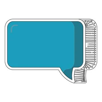 Isolated retro comic bubble chat with vintage border Stock Illustration