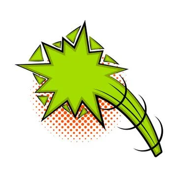 Isolated retro comic expression Stock Illustration