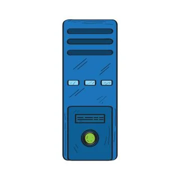 Isolated retro computer icon Stock Illustration