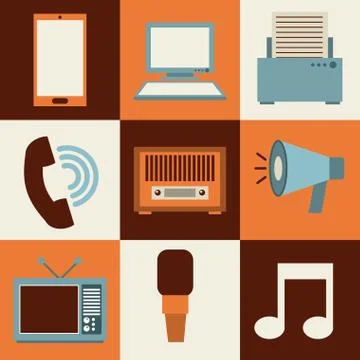 Isolated retro icon 스톡 일러스트