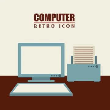 Isolated retro icon 스톡 일러스트