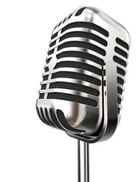 Isolated Retro Microphone. Stock Illustration
