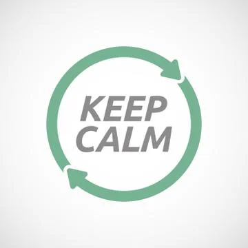Isolated reuse sign with    the text KEEP CALM Stock Illustration