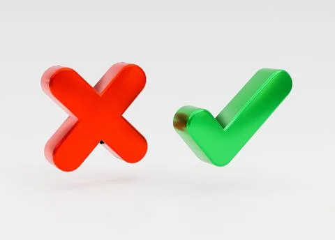 Isolated of Right and wrong icon inside bubble message on white background of Ilustración de archivo