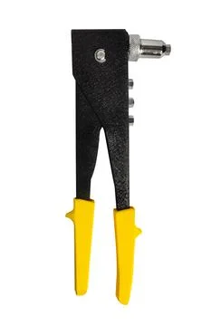 Isolated riveter hand tool side view. Stock Photos
