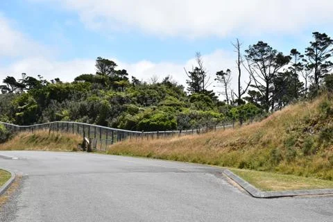 Isolated road in the mountain Stock Photos