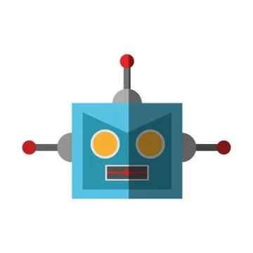 Isolated robot cartoon design 스톡 일러스트