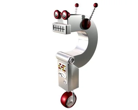 Isolated robot question mark Illustrazione stock