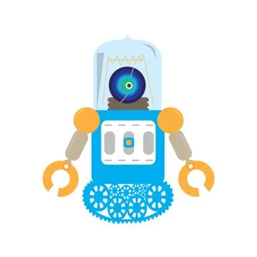 Isolated robot toy Stock Illustration
