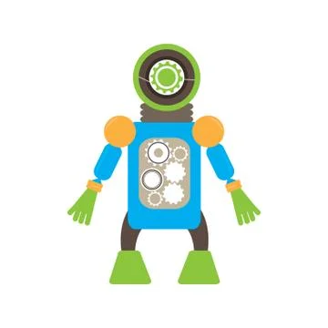 Isolated robot toy Stock Illustration