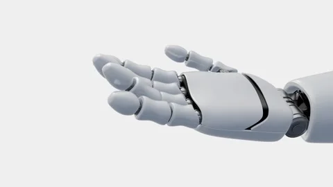 Isolated robotic hands in the white background Vídeo Stock 277923654