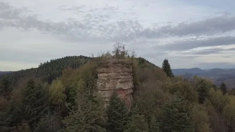 Isolated rock on sunset close view 1080 ungraded Stock Footage 105953439