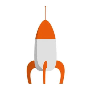 Isolated rocket Stock Illustration