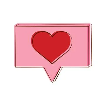 Isolated romantic heart message Stock Illustration