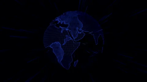 isolated rotating digital earth - techno... | Stock Video | Pond5