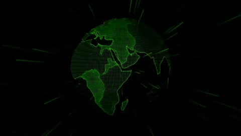 isolated rotating digital earth - techno... | Stock Video | Pond5
