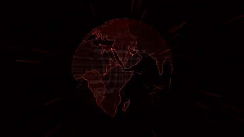 isolated rotating digital earth - techno... | Stock Video | Pond5