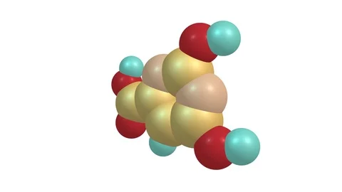 Isolated rotating orotic acid molecule Stock Footage 114236021