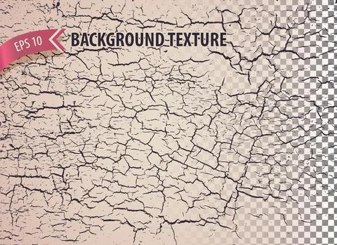 Isolated rough overlay grunge texture with craquelure effect. Abstract Stock Illustration