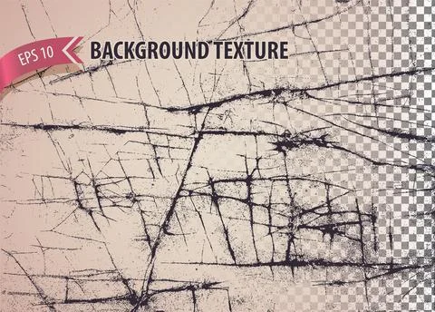 Isolated rough overlay grunge texture with crack effect. Abstract background to 스톡 일러스트