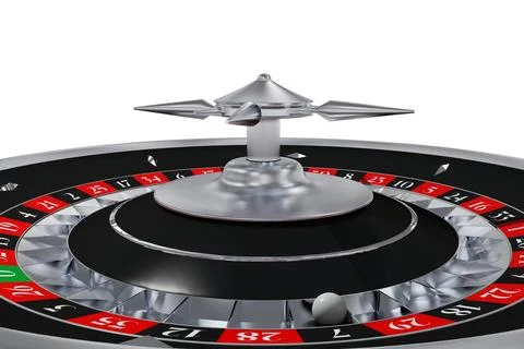 Isolated Roulette Wheel 3D Stock Illustration