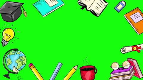 ISOLATED ROUND EDUCATION FRAME Stock Footage 264900608