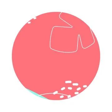 Isolated round shape with color summer background. Illustrazione stock