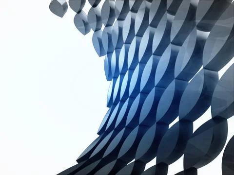 Isolated rounded blue shape structure wallpaper illustration 스톡 일러스트